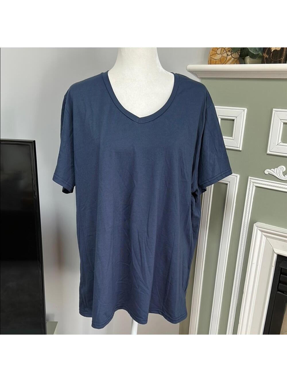 Classic Navy Blue Women’s V-Neck T-Shirt